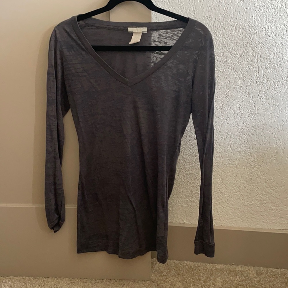 Light grey see through shirt